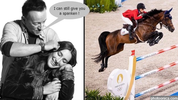Jessica Springsteen and father Bruce Springsteen