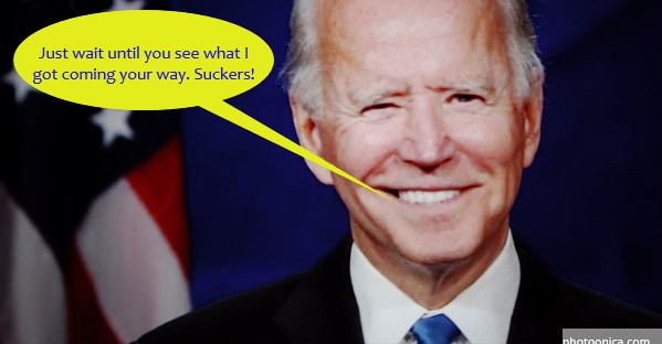 Smirking Joe Biden